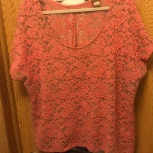 Lace see through top